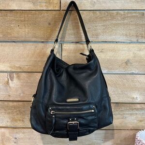 Michael Kors Black Pebbled Leather Hobo Shoulder Bag